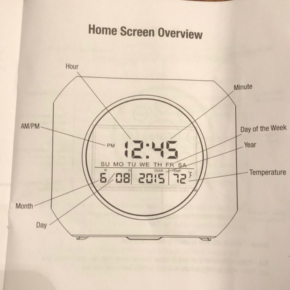 Sharper image projection alarm clock sound machine - Picture 7 of 8